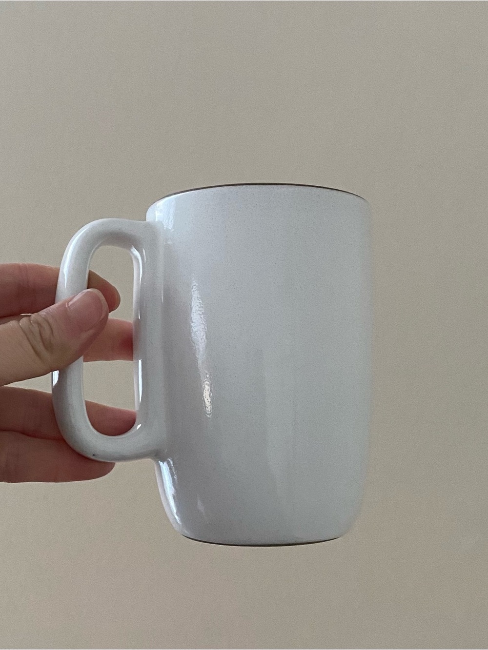 $55 New Heath Ceramics Opaque White Color 4.75" H Large Mug Coffee Tea Cup 0730